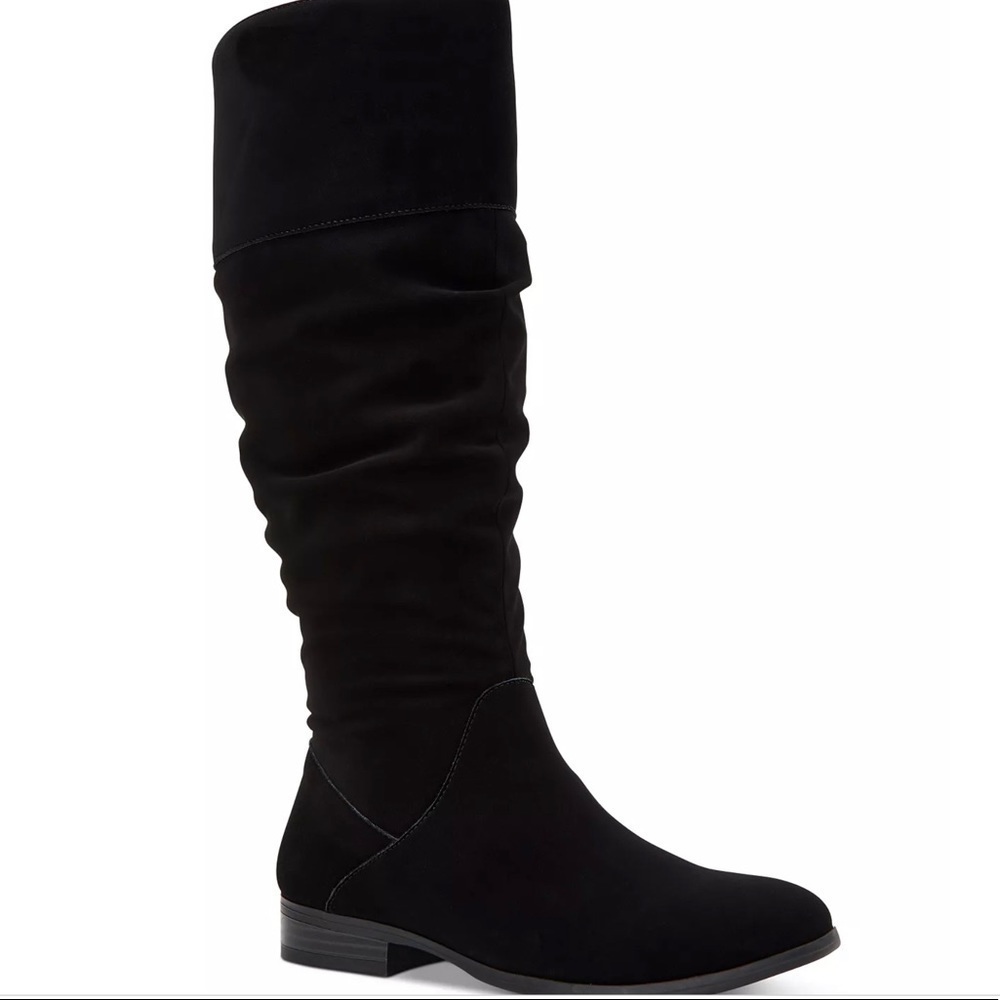 𝅺New! Style & Co Kelimae Black Suede Boots, Multiple Sizes